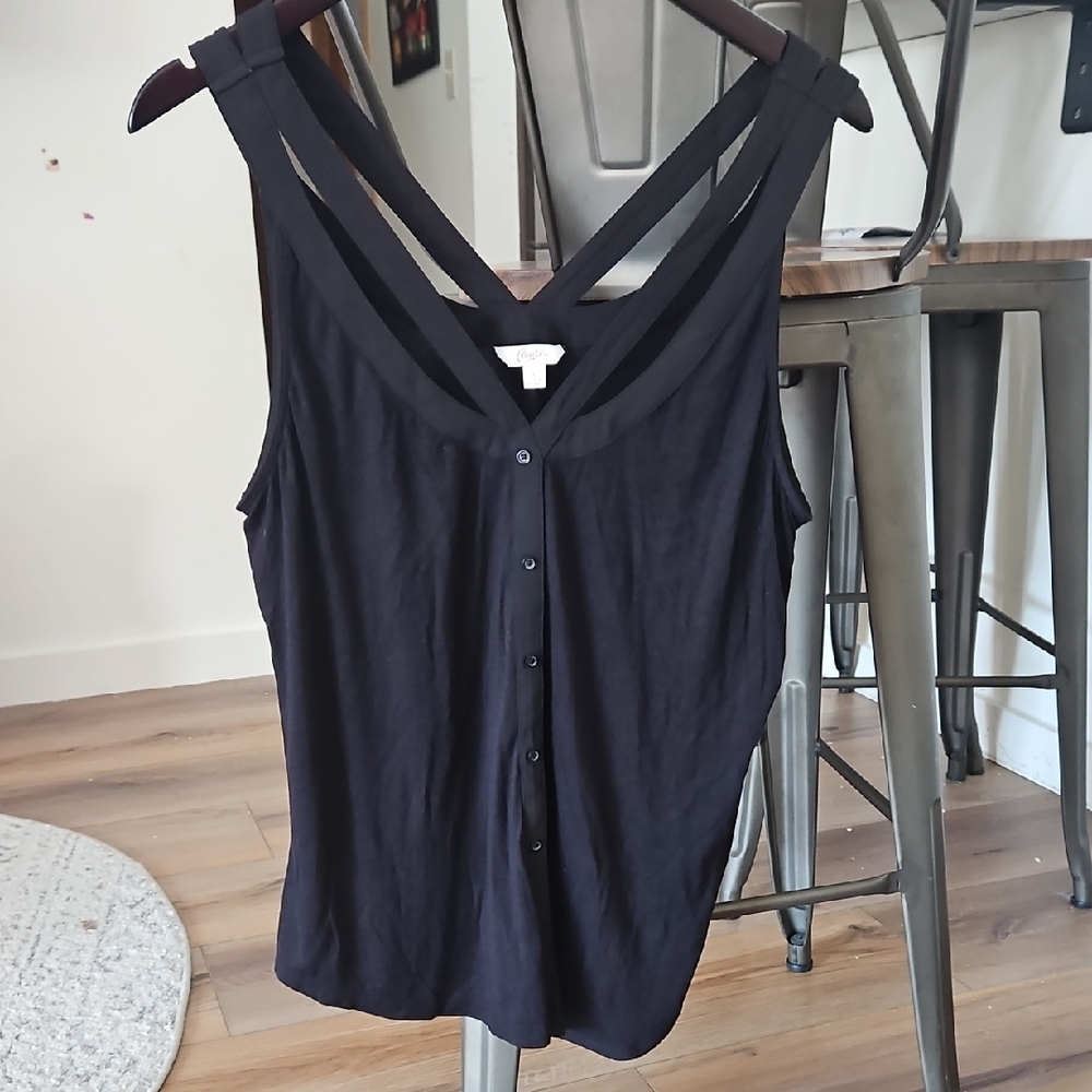Candie's Black Sleeveless Blouse